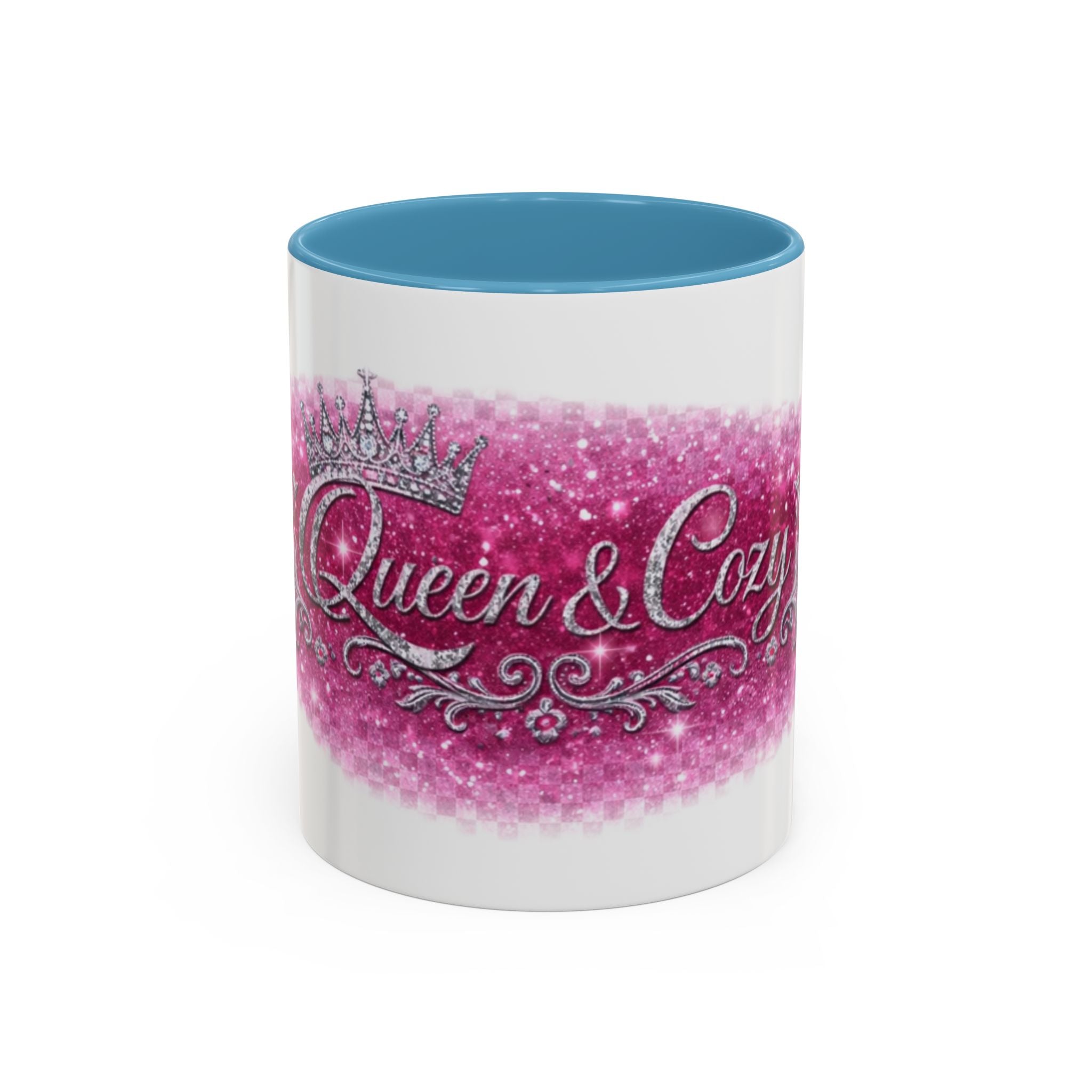 Keraaminen kahvimuki — Queen & Cozy, valkoinen