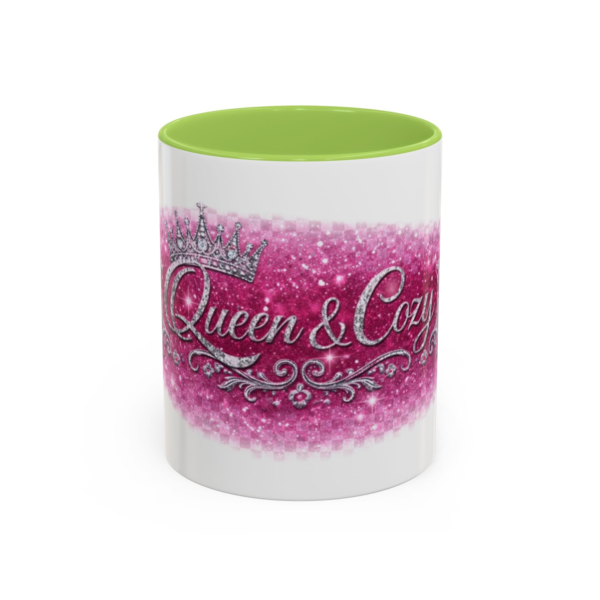 Keraaminen kahvimuki — Queen & Cozy, valkoinen