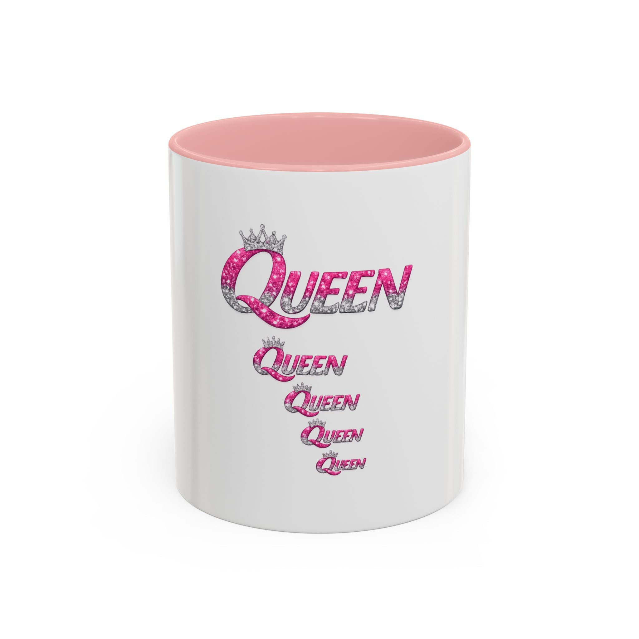 Keraaminen kahvimuki — Queen, valkoinen