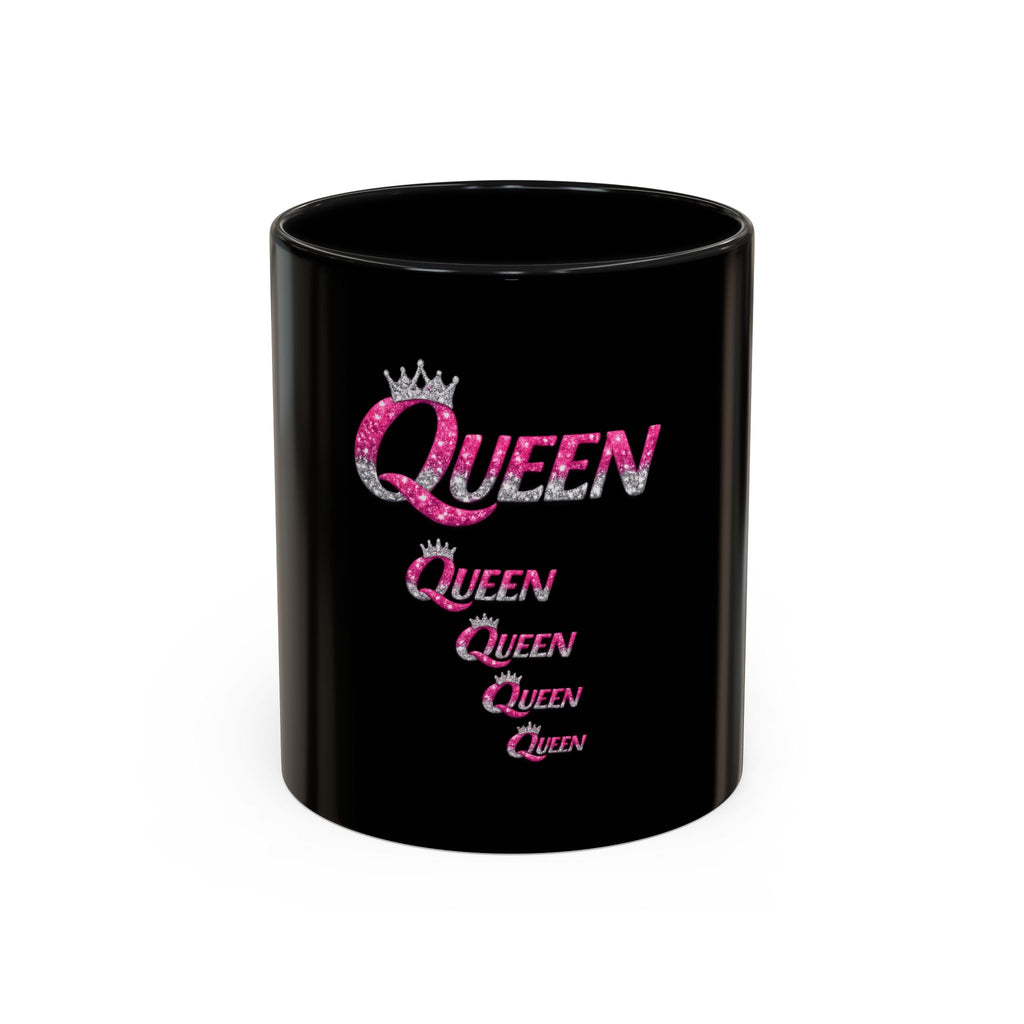 Keraaminen kahvimuki — Queen, musta