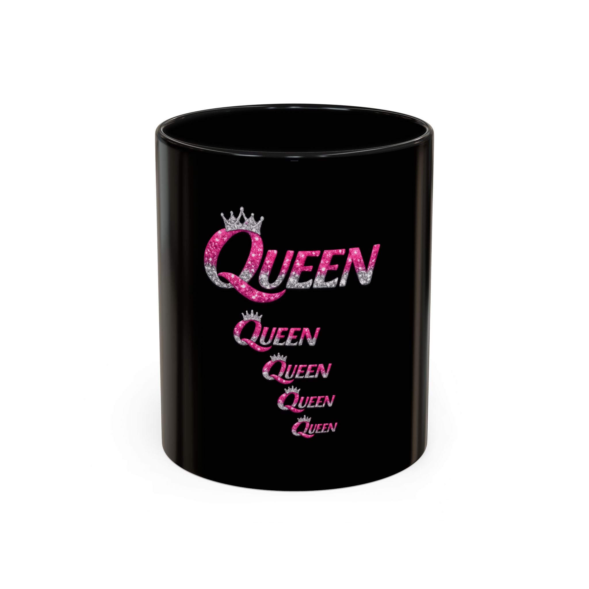 Keraaminen kahvimuki — Queen, musta
