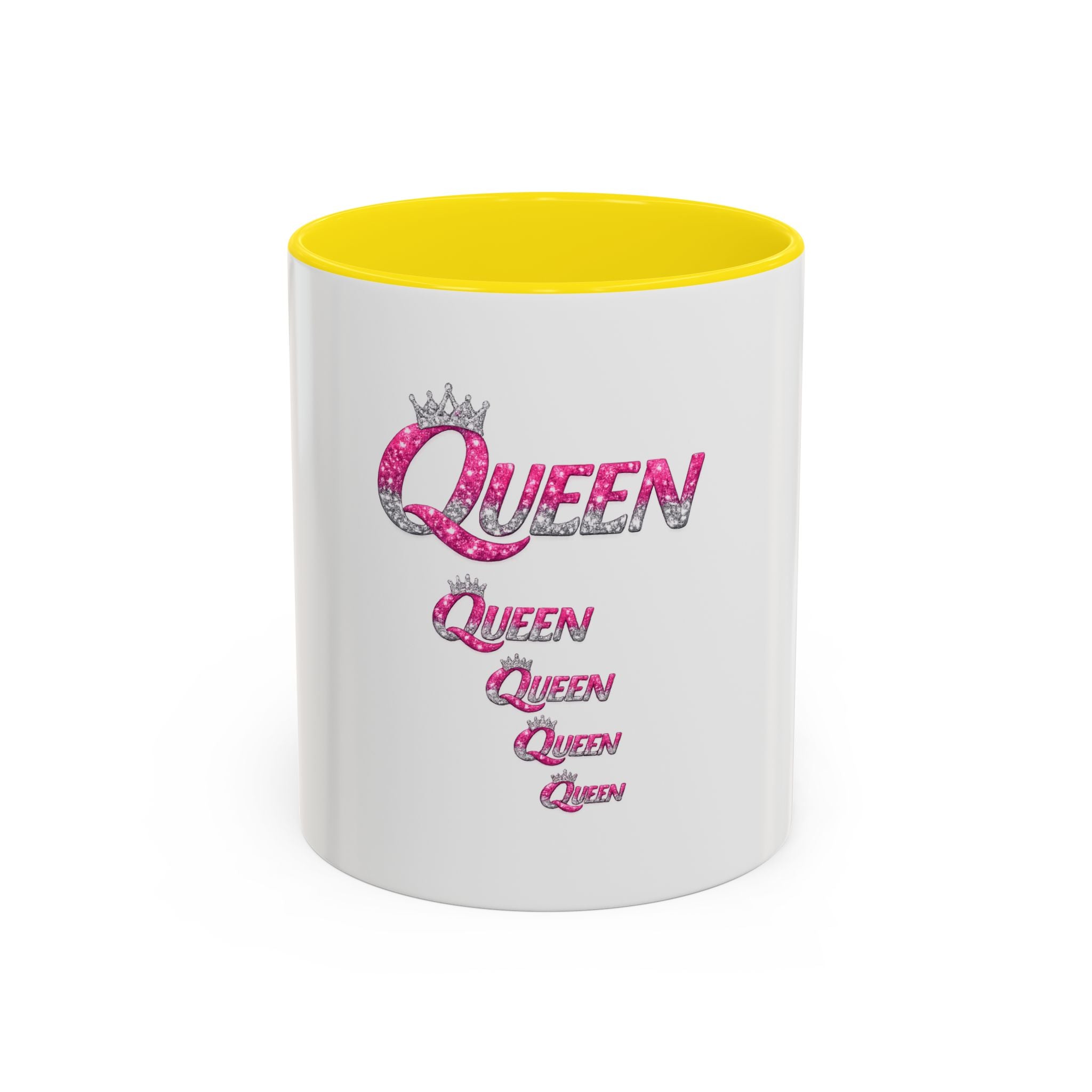 Keraaminen kahvimuki — Queen, valkoinen