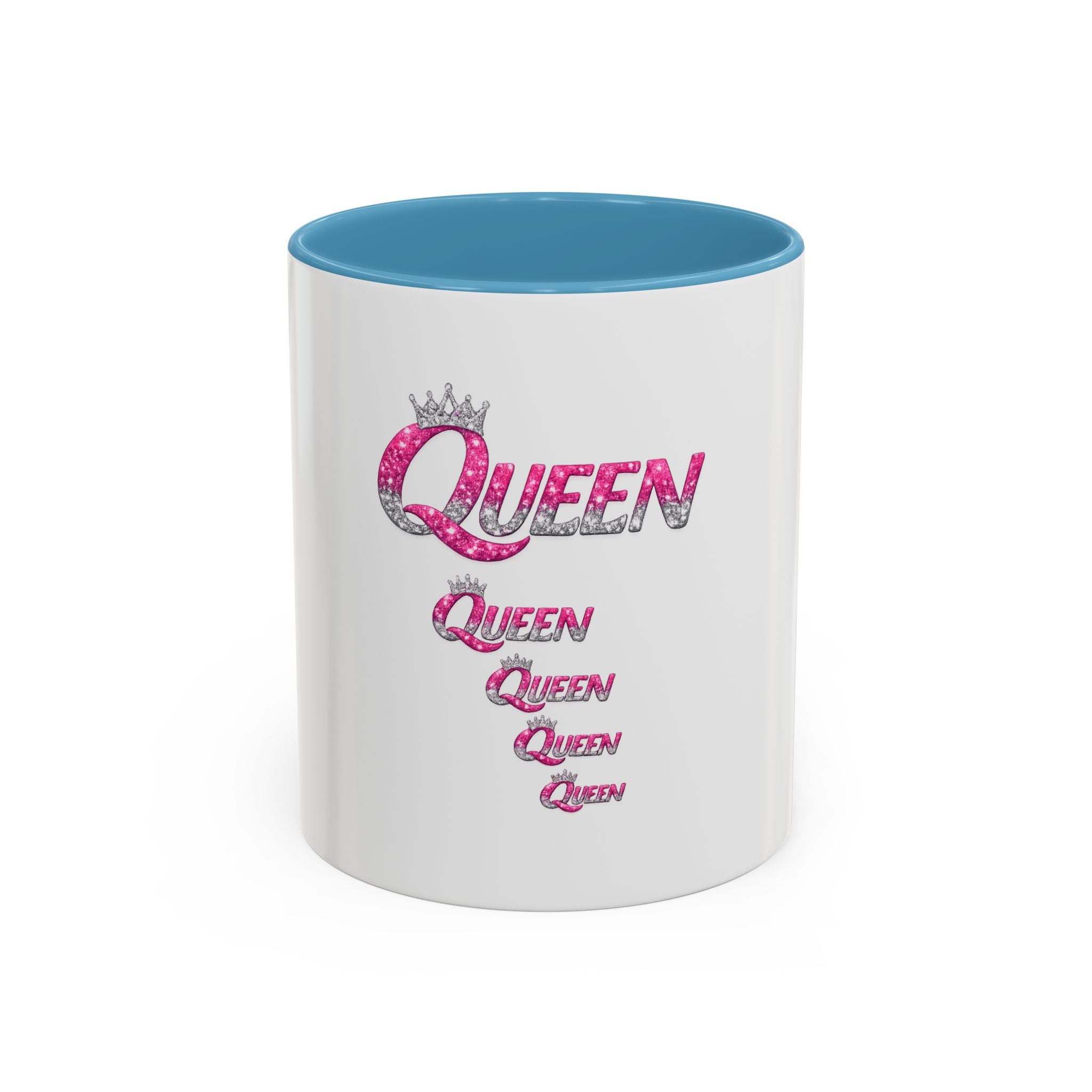 Keraaminen kahvimuki — Queen, valkoinen