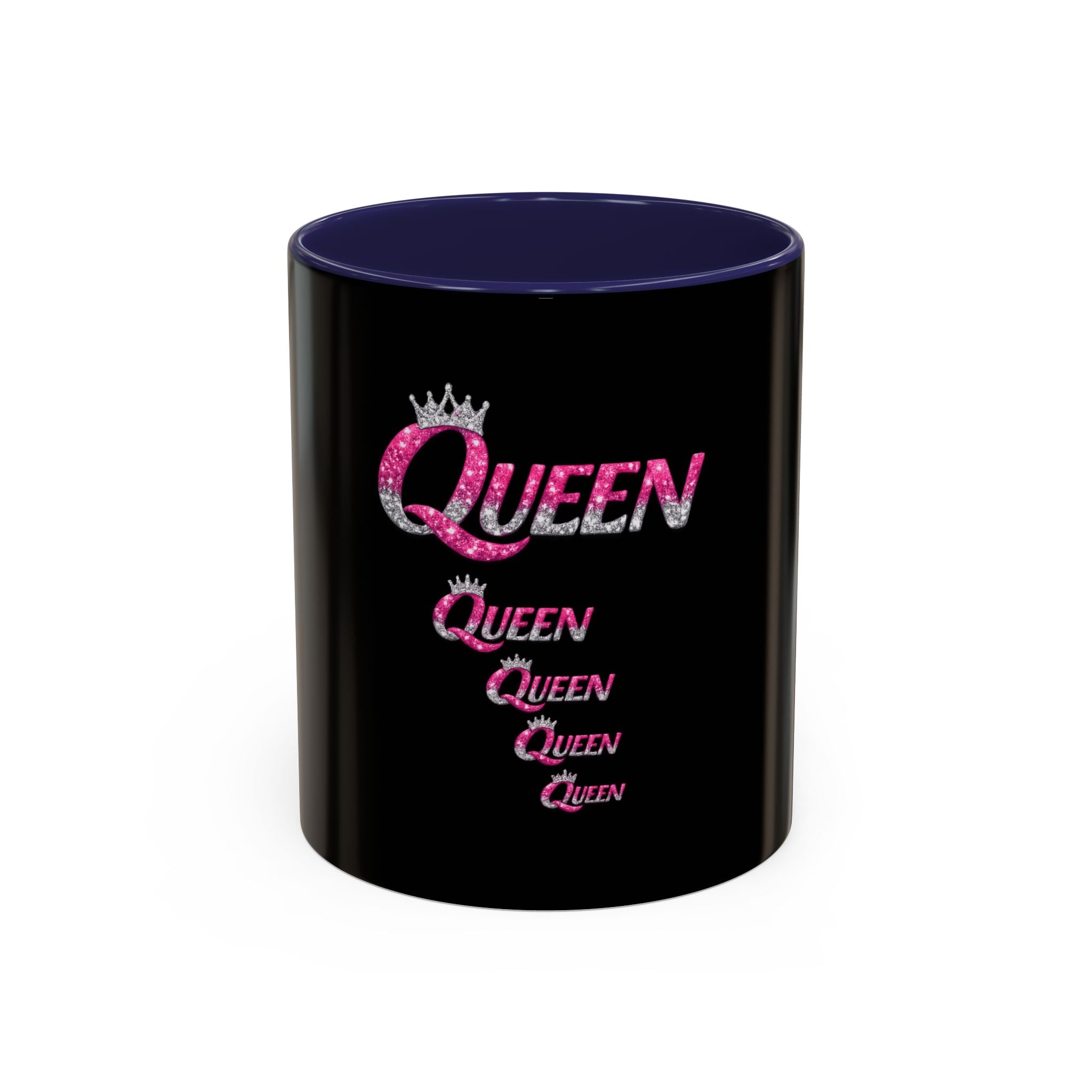 Keraaminen kahvimuki — Queen, musta