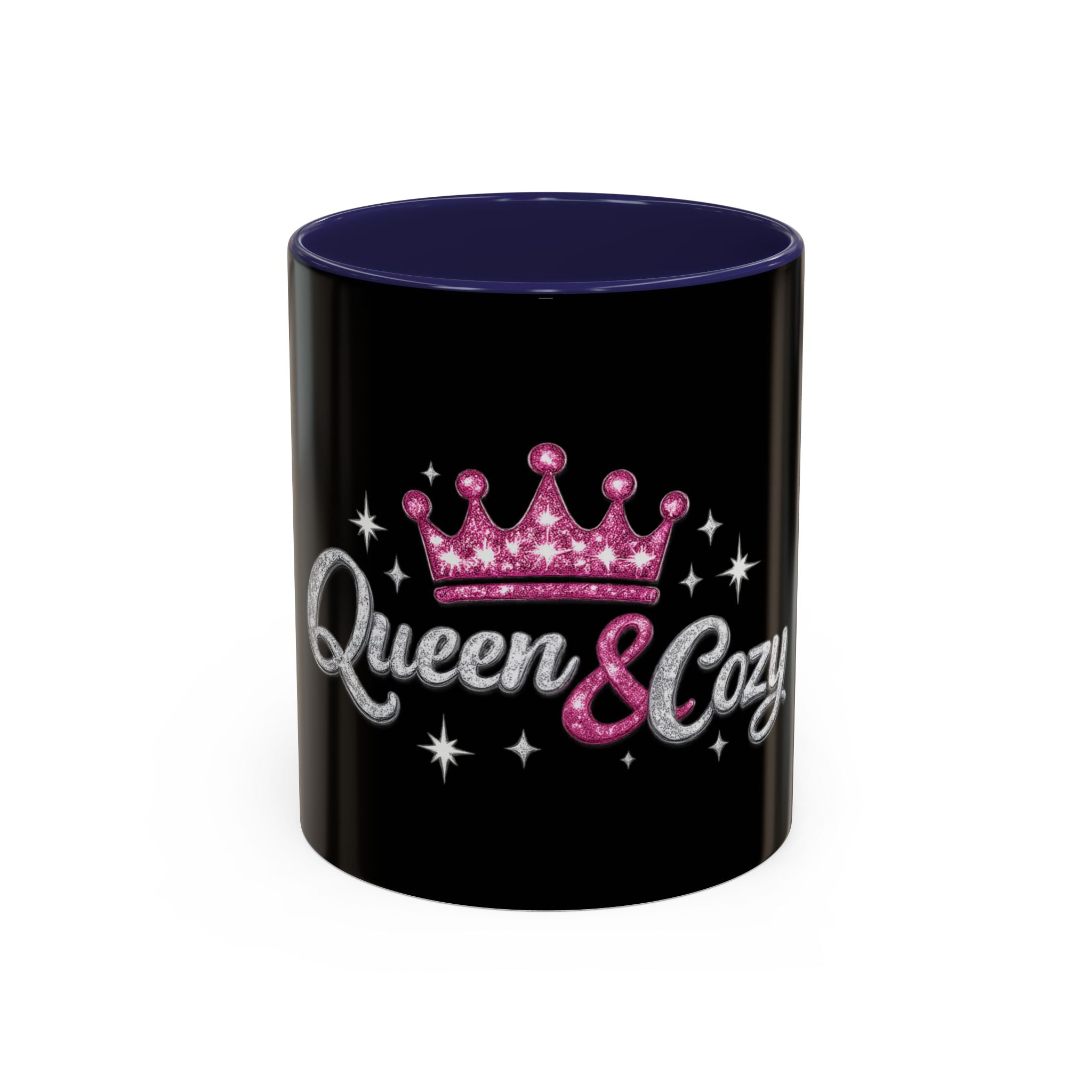 Keraaminen kahvimuki — Queen & Cozy, musta
