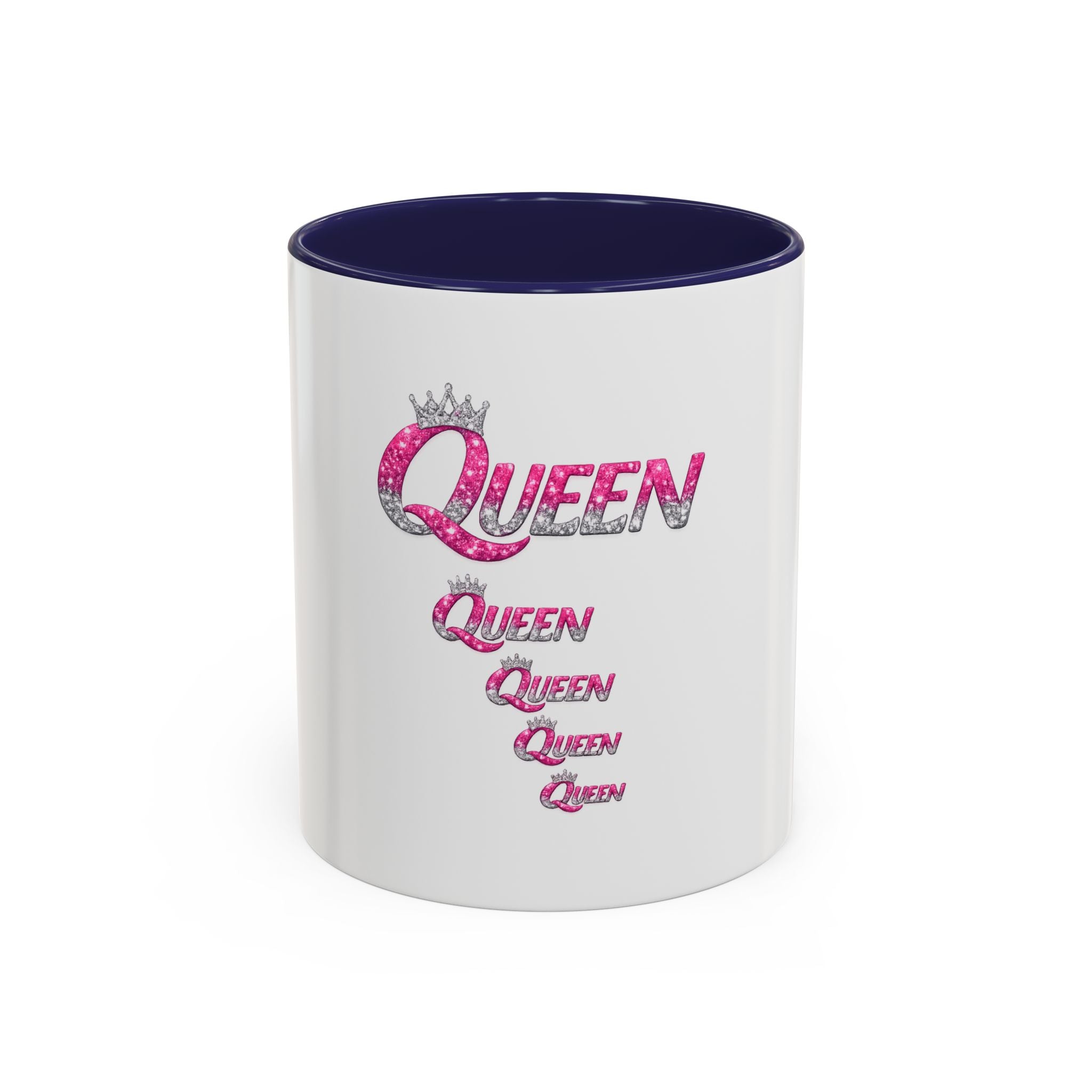 Keraaminen kahvimuki — Queen, valkoinen
