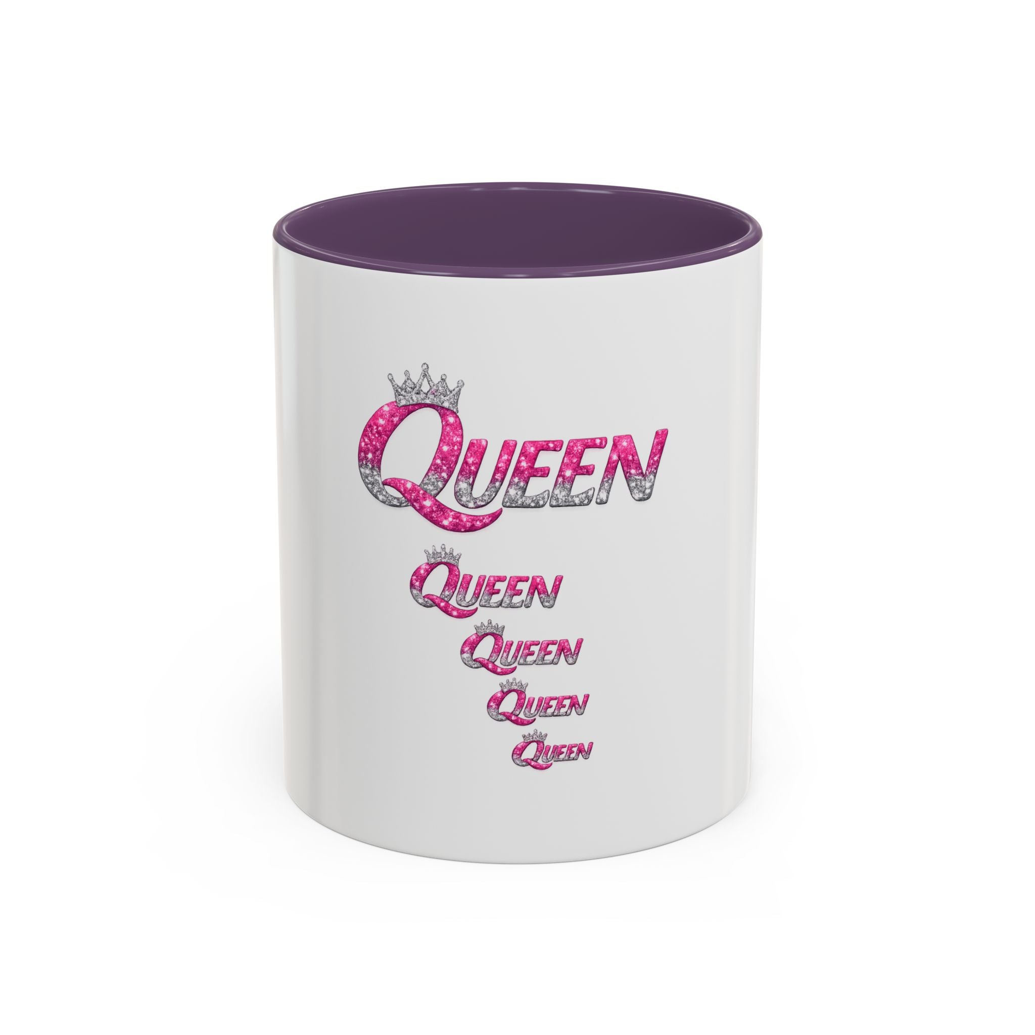 Keraaminen kahvimuki — Queen, valkoinen