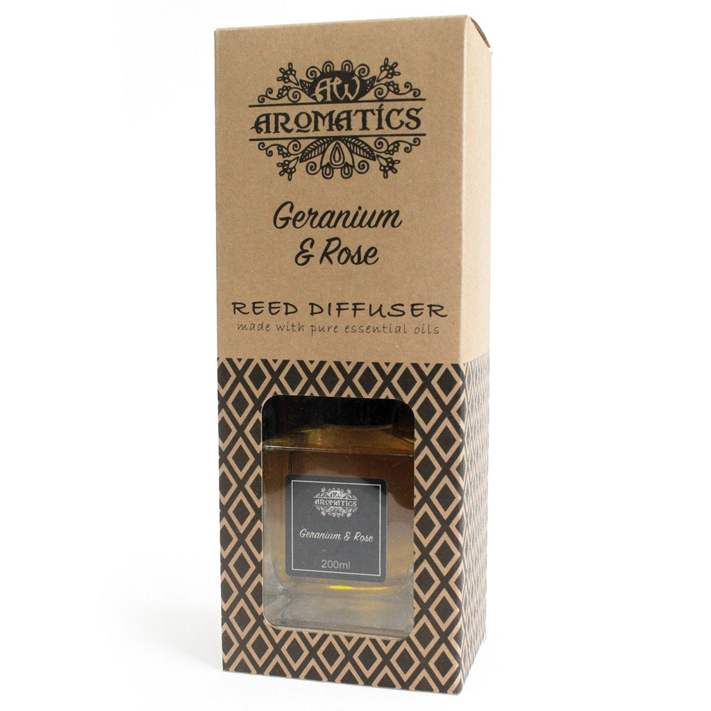 Geranium & Ruusu Huonetuoksu – Tuoksutikut 200ml