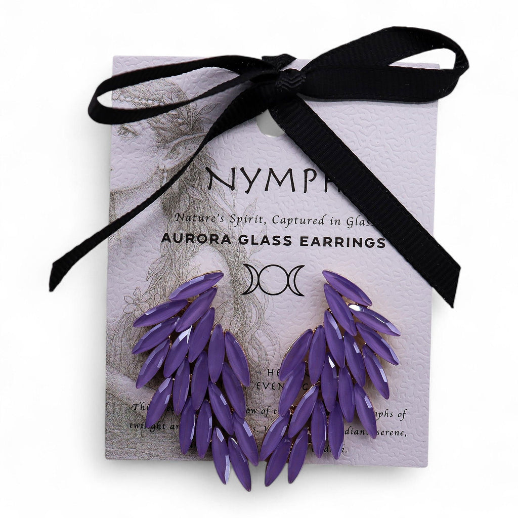 Lavender – Vintage-lasi – Enkelin siivet – Korvakorut