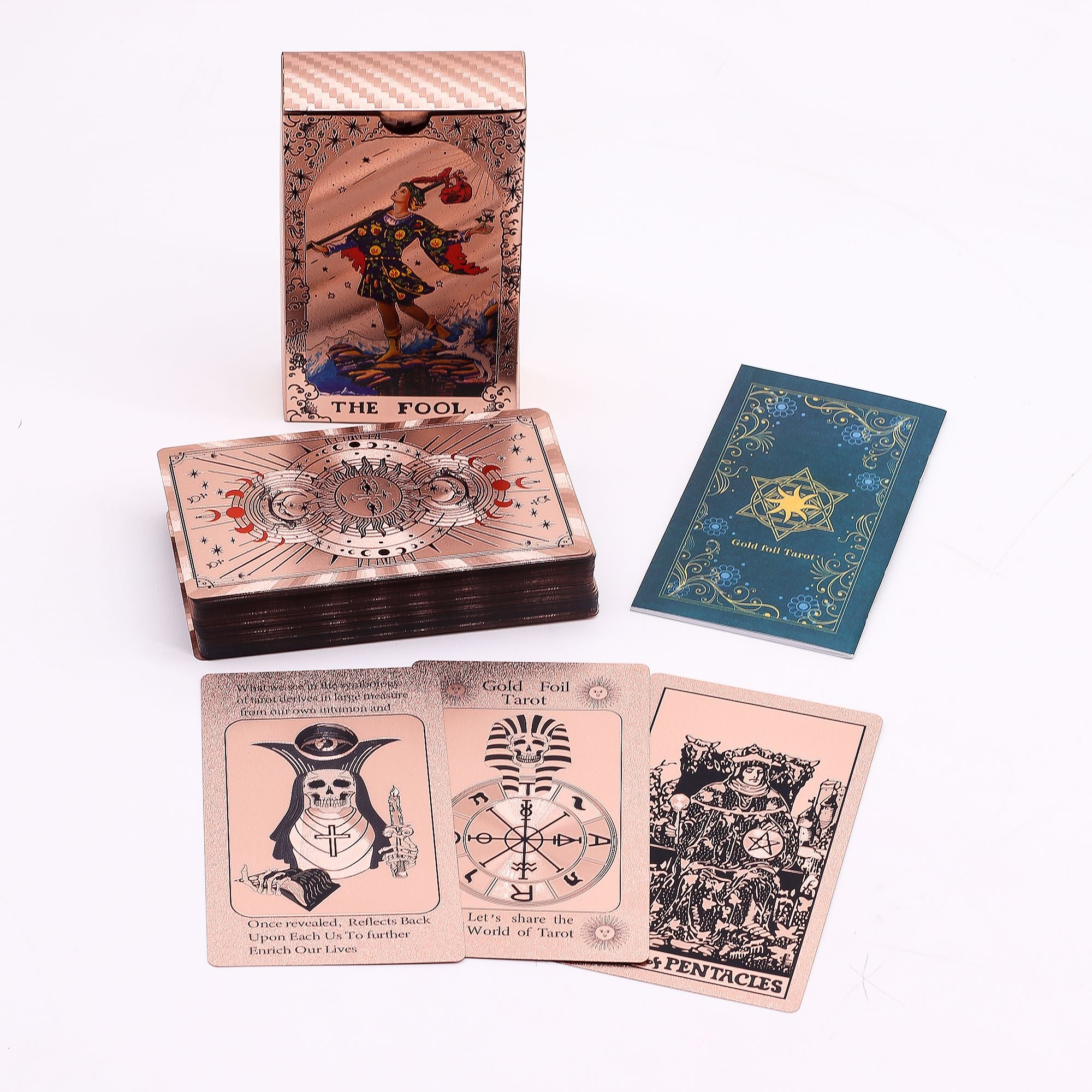 Rose Gold Foil Tarot – Moon Phase – Korttisetti ja opas