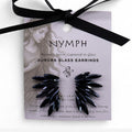 Jet Black – Vintage-lasi – Keijut – Korvakorut