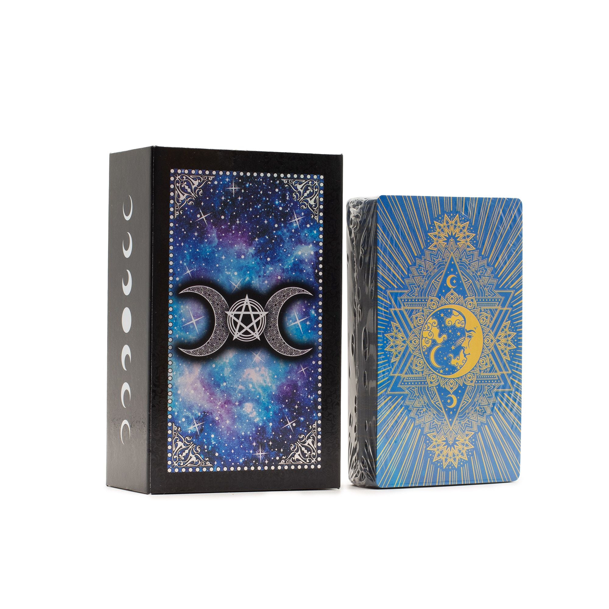 Blue Foil Tarot – Kuunkasvot – Korttisetti ja opas