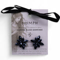 Jet Black – Vintage-lasi – Kukka – Korvakorut