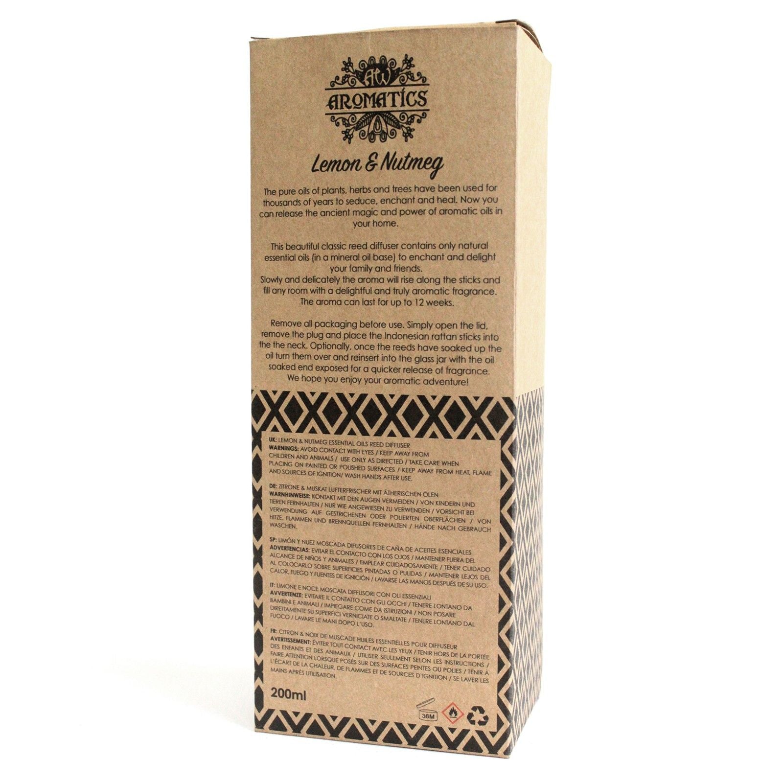 Lemon & Nutmeg Huonetuoksu – Tuoksutikut 200ml