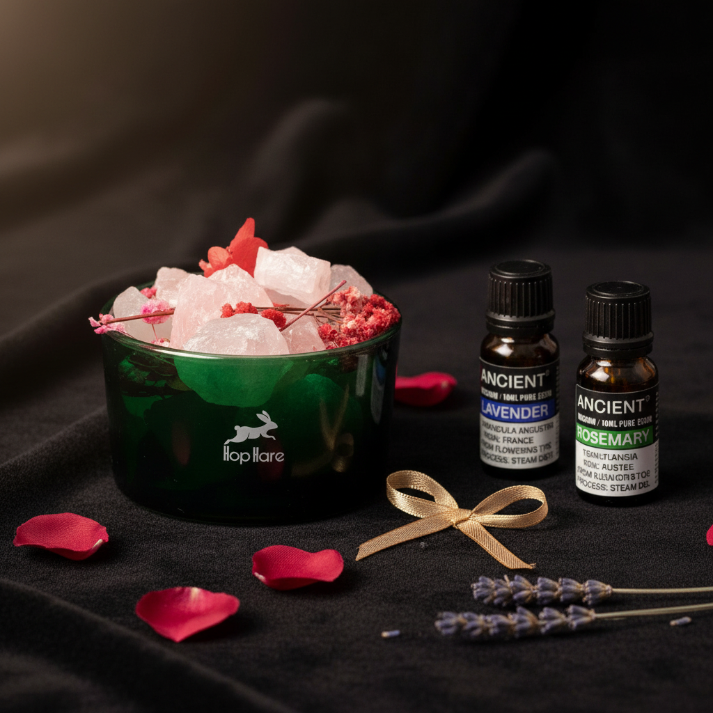 Kristallisetti + 3 eteeristä öljyä – The Lovers Aromaterapia-lahjasetti